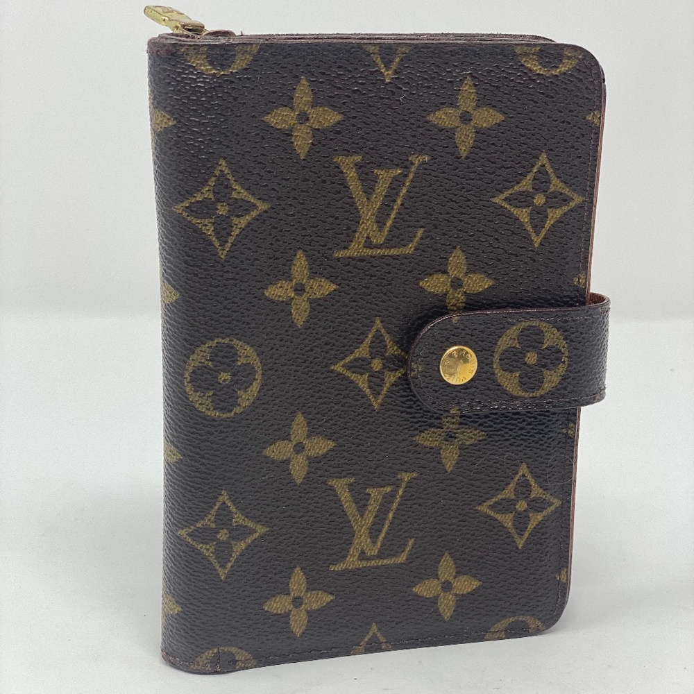 LOUIS VUITTON Logo Porte Papier Zip Bifold Wallet Monogram Brown Serial #SP0929 - Picture 3 of 12